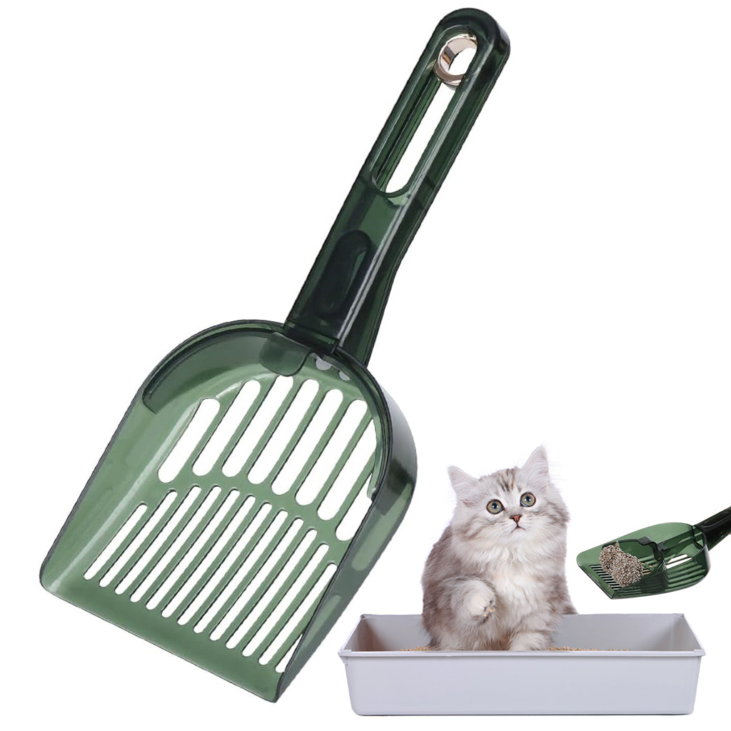 Qpets Cat Litter Scoop, Plastic Cat Litter Scoop Retractable Push Shovel Design Cat Litter Scoop Sieve Cat Litter Cleaning Scoop Qpets Cat Litter Scoop, Plastic Cat Litter Scoop Retractable Push Shovel Design Cat Litter Scoop Sieve Cat Litter Cleaning Scoop